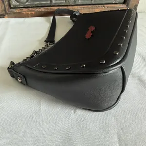 Ed Hardy Studded Black Shoulder Bag W/ Detachable Crossbody Strap Biker Retro thumbnail 3