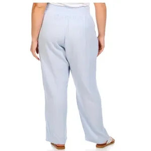 DKNY High‎ Rise Cotton Gauze Wide Leg Pants Size Large thumbnail 2