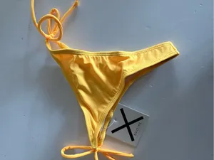 Boutine LA Lilly Yellow Beachy Bottoms. Size Small thumbnail 2