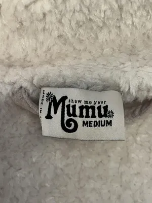 Show Me Your Mumu Jacket Womens Medium Beige Faux Shearling Sheldon Bomber Zip thumbnail 12