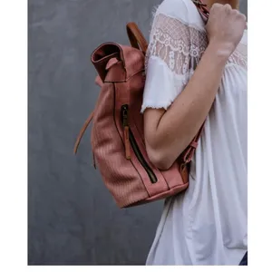 Globetrotter faux leather Backpack‎ thumbnail 5