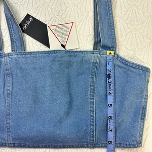 Nasty Gal Blue Crop Tank Top Fitted Sleeveless thumbnail 5