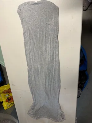 Women’s Rolla Coster Gray Twist-Front V Neck Short Sleeve Maxi Dress medium thumbnail 5