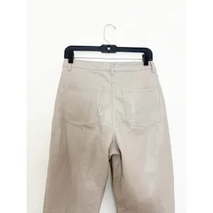 Aritzia Wilfred The Melina Taupe Vegan Leather Straight Leg Pants Size 8 thumbnail 13