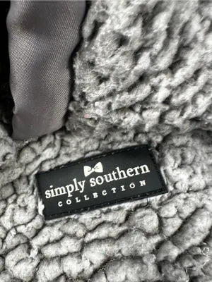 P285. Simply Southern Gray Sherpa 1/4 Zip-Up Pullover thumbnail 2