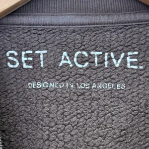 Set Active‎ Brown Fleece Sweater XS Loungewear Casual Comfy thumbnail 4