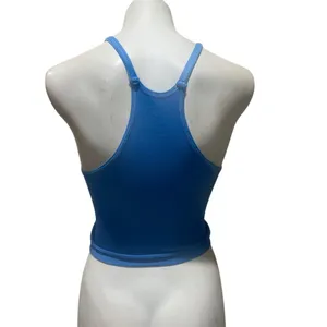 Free People Movement Women's Blue Ribbed Compression Crop Tank Top M thumbnail 5