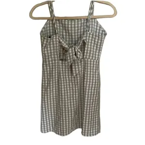 ✨SKY AND SPARROW Gingham Open Tie Back Green Slip Dress✨ thumbnail 6