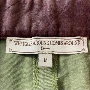 What Goes Around Comes Around Womens Green Tempest Straight Leg Overalls Medium thumbnail 5