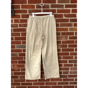Vanilla Star Linen Blend Wide Leg Pull On Pants Beige Womens Small Casual thumbnail 4