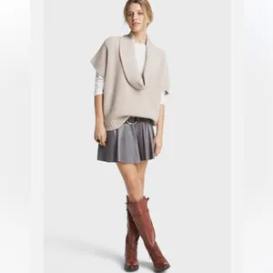 HINGE Leather Panel Peplum SKIRT GREY SIZE XS $198 VERY CHIC NORDSTROM thumbnail 5
