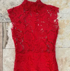Boutique Red Lace Dress thumbnail 4