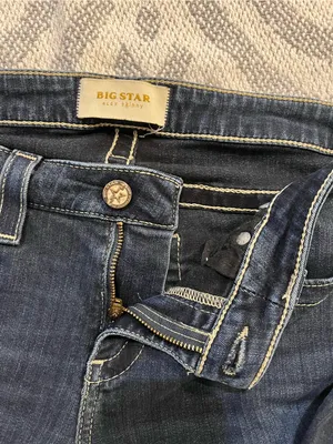 BIG STAR // THE BUCKLE Womens Alex Skinny Non-Distressed Dark Wash Blue Jeans 28 thumbnail 7