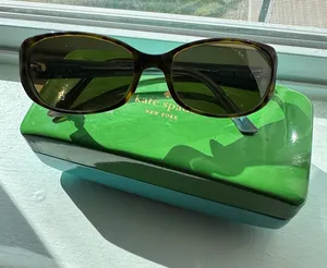 kate spade Tortoiseshell Frame Sunglasses with Dark Green Lenses thumbnail 1