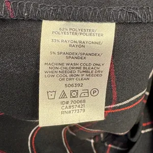 Ann Taylor Plaid Twist Front Sleeveless Blouse Top Size 4 Navy Red 506392 Career thumbnail 6