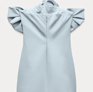 ZARA Strapless Blue Dress thumbnail 2