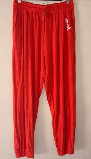 GRRRL orange jogger sweat pants XL thumbnail 1