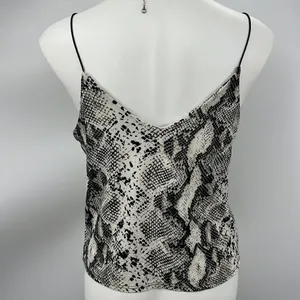 Vibe snake print extra large cropped stretchy cami Black Size XL thumbnail 4