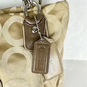 Coach Kristen Signature Op Art Hobo Purse Sateen Zip Top thumbnail 9