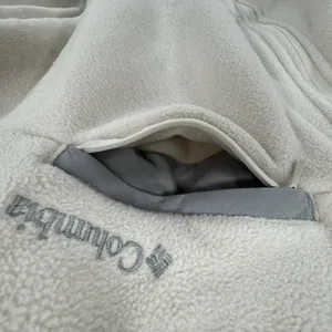 Columbia Fleece Jacket Women's XL Ivory Mountain Crest Full Zip Pockets thumbnail 6