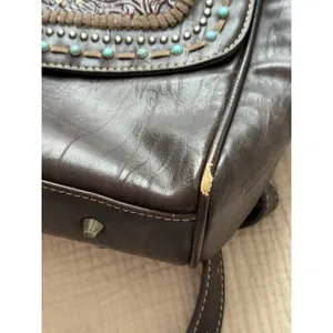 Trinity Ranch Brown Backpack Tooled Leather Bag‎ Western Cowgirl thumbnail 5