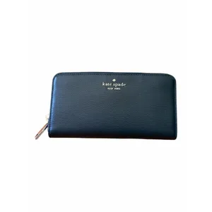 Kate Spade Leila Large Continental Wallet Black Pebbled Leather Zip Around thumbnail 12