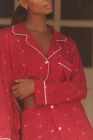 Eberjey Long Sleeve Red Berry Pajama thumbnail 2