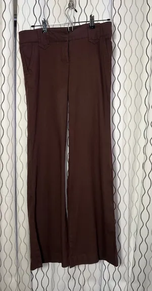 Bebe Brown Linen Pants size 8 thumbnail 1