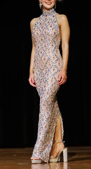 Beaded Gown Gold Size XS thumbnail 1