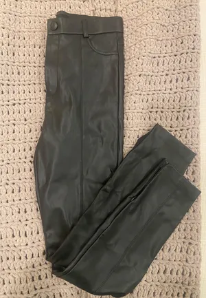 High Waisted Faux Leather Pants thumbnail 1