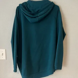 Nike Women’s Full Zip Asymmetrical Modern Cape Jacket Hoodie Teal Size Large thumbnail 7