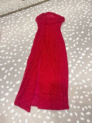 Oh Polly La Rochette Embellished Strapless Cowl Neck Maxi Dress gown bodycon thumbnail 2