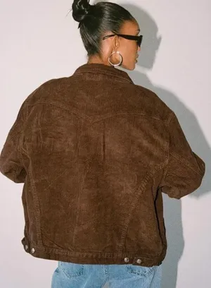 Princess Polly Corduroy Jacket Brown thumbnail 3