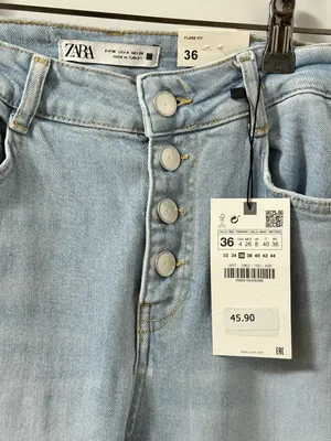Zara Light Blue High-Rise Wide Leg Jeans NWT thumbnail 9