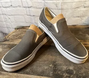 Vans Classic 721565 Slip On Womens Gray Athletic Casual Shoes Sneakers Size 6 thumbnail 1