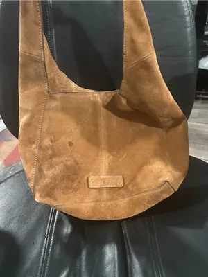 Lucky Brand Suede Shoulder Bag in Camel Brown thumbnail 2