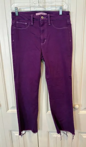 Joes Jeans Purple Flawless High Rise Honey Curvy Cropped Boot Jeans‎ Size 29 thumbnail 1