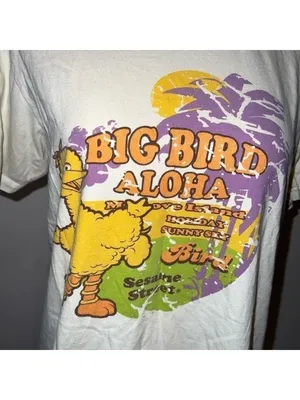 Vintage Big Bird Sesame Street Short Sleeve Tee Shirt Size Small thumbnail 2