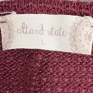 Altar’d State Maroon Long Sleeve Tunic - Size Large - VGUC thumbnail 5