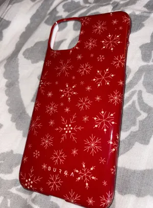 Red Snowflake IPhone 11 Pro Max Phone Case thumbnail 1