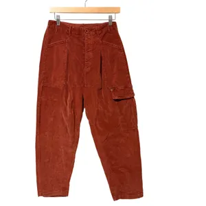 Free People Rust Orange Corduroy‎ Cargo Tapered Pants High Rise Womens Size S thumbnail 3
