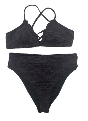 NWT CUPSHE floral embossed bikini thumbnail 2