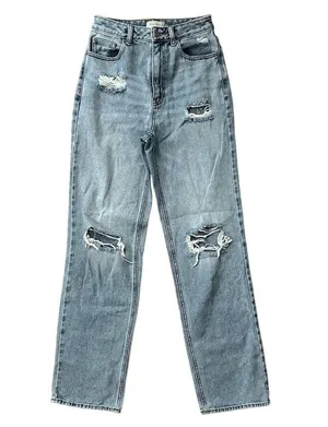 PacSun 90's Boyfriend High Rise Distressed Jeans Blue Size 26 thumbnail 1
