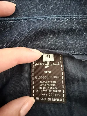 Women’s VTG 7 For All Mankind A-Pocket Bootcut Jeans Sz 31 Made in USA thumbnail 6