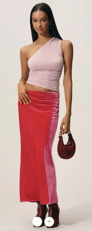 Anthropologie The Tilda Maxi Slip Skirt: Velvet Edition thumbnail 1