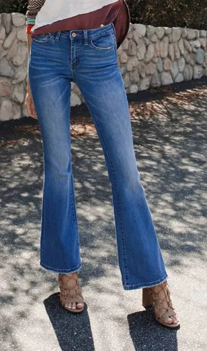 Vervet Blue Flare Jeans Size‎ 31 Minimalist 70s Retro Y2K Meet Boho Effortless thumbnail 1