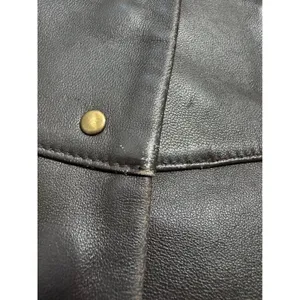Via Spiga Leather Jacket Women Small Brown Belted Grommet Trench Coat thumbnail 10