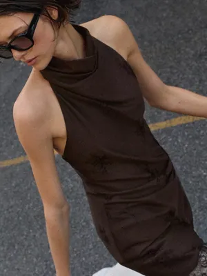 Nwt Zara Halter Lingerie Style Dress Size S thumbnail 7