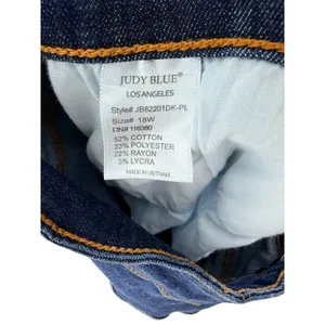 Judy Blue Womens 18W Skinny Fit Dark Wash High Rise Raw Hem Jeans JB82201DK-PL thumbnail 5