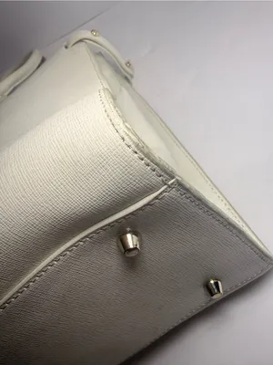 Furla Ivory Saffiano Leather Structured Tote Bag thumbnail 10